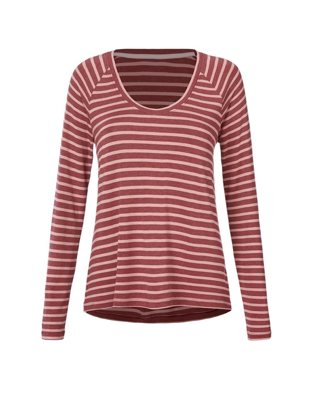 CAbi Scoop Tee Long Sleeve Top - Dusty Rose & Blush